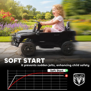 Ride-on truck for kids with remote control feature
