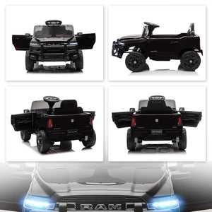 Dashboard view of kids electric ride-on truck