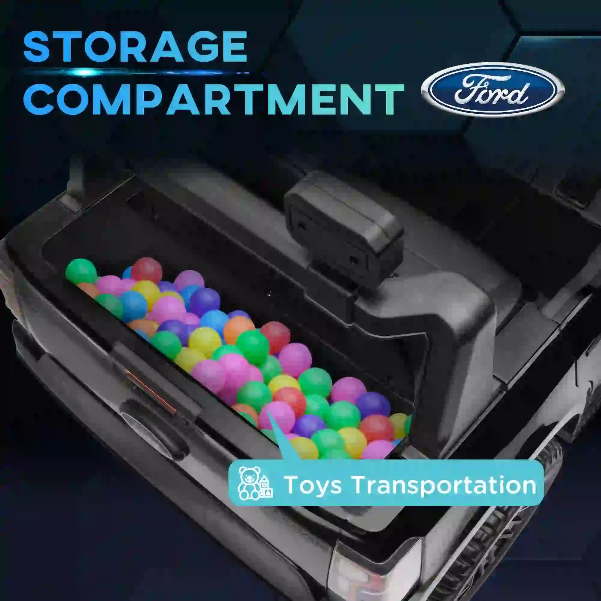 Ride-on truck toy for kids with light and music features