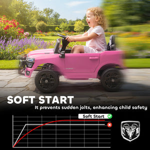 Steering wheel and dashboard controls for kids truck