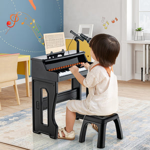 Multifunctional 37 key kids music keyboard with percussion and instrument tones