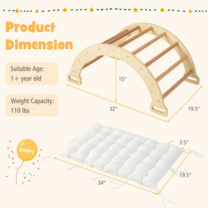 2-in-1 Toddler Arch Rocker with Soft Cushion – Safe and Fun Indoor Playset for Kids