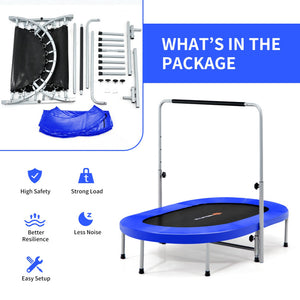 Non slip foot pads for stable fitness trampoline