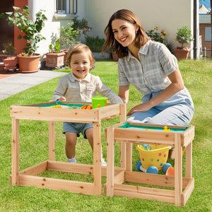 Outdoor sandbox with canopy for toddlers