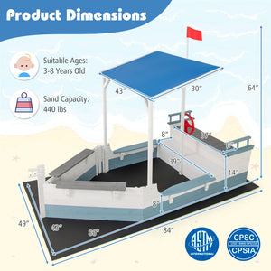 Outdoor sandbox with canopy for toddlers