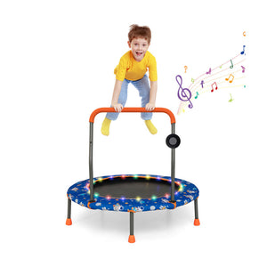 Portable toddler trampoline with lights