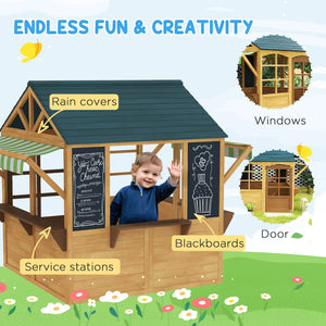 Preschool playhouse outdoor with wide windows