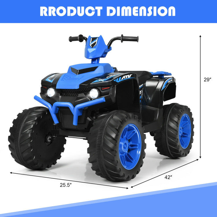 Rechargeable 12V kids ATV quad with music and horn