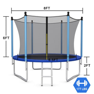 Rectangle trampoline for kids outdoor play
