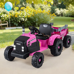 Remote controlled kids tractor toy