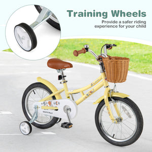 Side view of retro kids ride on bike