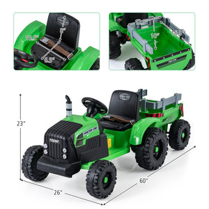 Ride on tractor with parental remote control