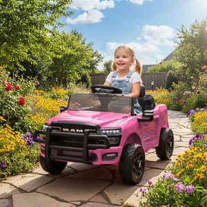 Rear wheel suspension on kids ride-on truck