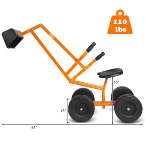 Colorful design sandbox digger with wheels
