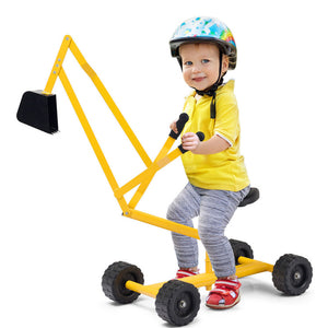 Compact sandbox digger for small outdoor spaces