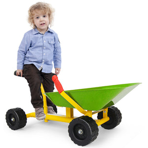 Creative play ride-on dumper with sand bucket