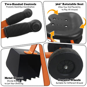 Deluxe sandbox digger with 360 rotation