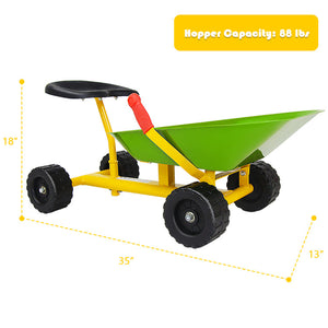 Ride-on sand dumper improving motor skills