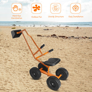Pine wood sandbox with heavy duty digger toy