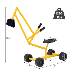 Toddler safe sandbox digger with stable frame