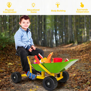 Toddler safe kids dumper with smooth handles