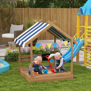 sandbox with UV protection canopy for kids
