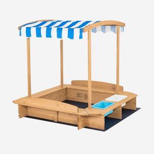 Sandbox with canopy and optional netting protection