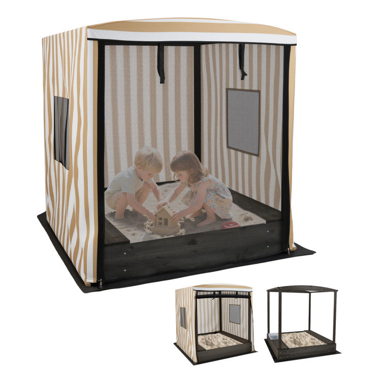 Sandbox with canopy and play table for kids