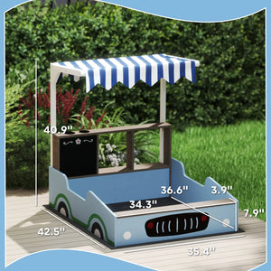 sandbox with canopy for outdoor play area