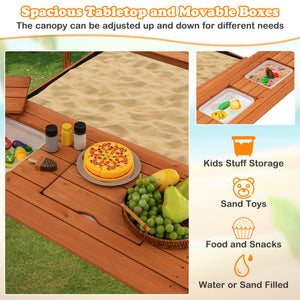 Sandbox with canopy smooth finish for safe play