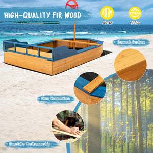 Sandbox with drainage holes for clean sand