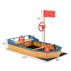Sandbox with flip benches for extra seating