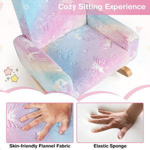 Soft flannel children rocker with armrests