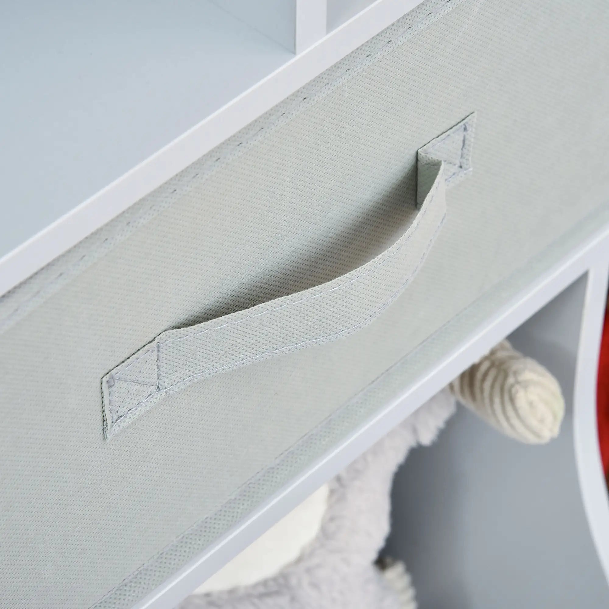 Space-saving kids storage organizer for playroom