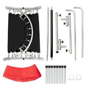 Spring trampoline for kids and adults with dual jumping area