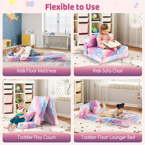 Toddler Convertible Sofa Bed with Pillow