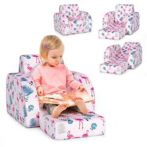 Toddler Couch with Smooth Armrests and Backrest