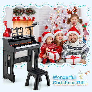 Toddler electronic piano with detachable music stand for easy storage