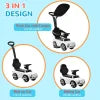 Toddler ride-on motorbike with safety features and canopy