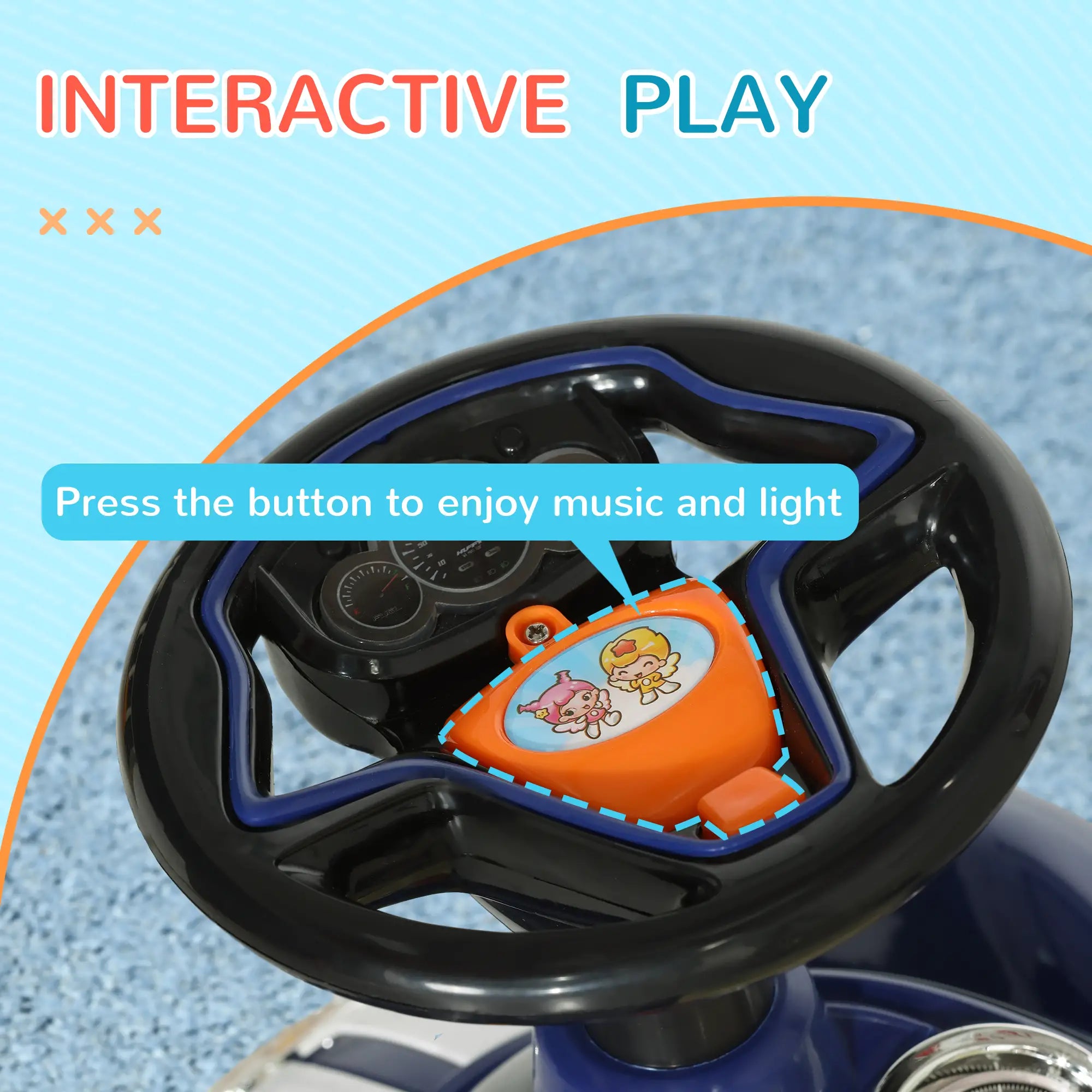 Toddler riding Qaba foot-to-floor push car