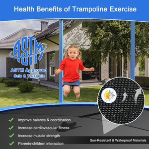 Toddler trampoline with safety net