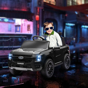 Parent using remote to control kids ride-on truck