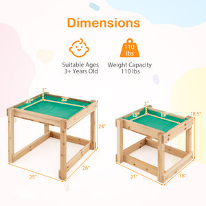 Toddler sandbox with canopy for sun protection