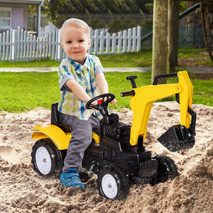 Kids pedal tractor and trailer toy set