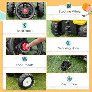 Durable plastic tractor toys for toddlers and kids