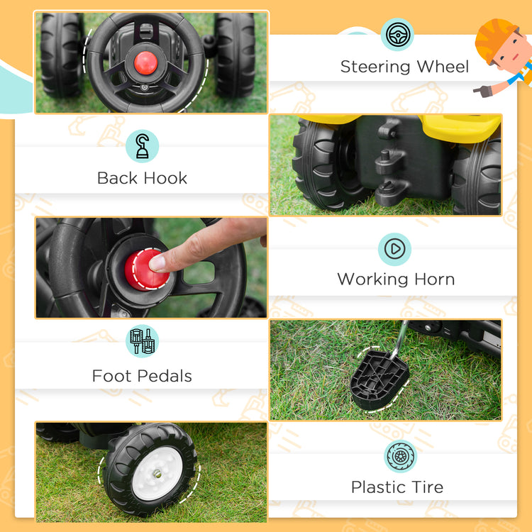 Durable plastic tractor toys for toddlers and kids