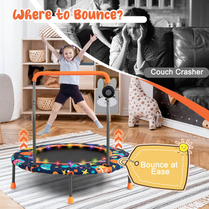 Trampoline with USB charging Bluetooth speaker