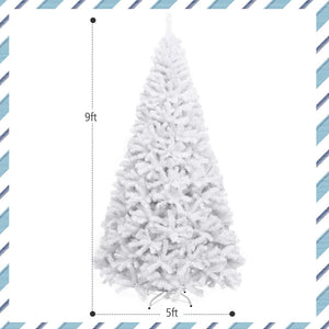 White Christmas Tree - Metal Stand Included - Festive Holiday Decor