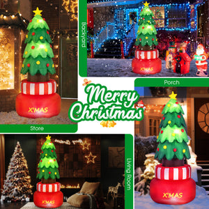 Weatherproof inflatable Xmas tree made of durable 210T polyester for outdoor use