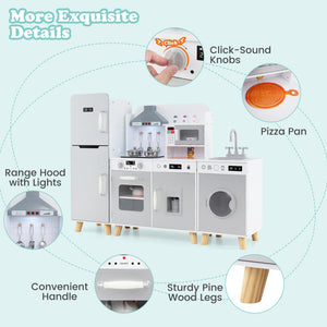 kids pretend kitchen appliances set with refrigerator and washing machine